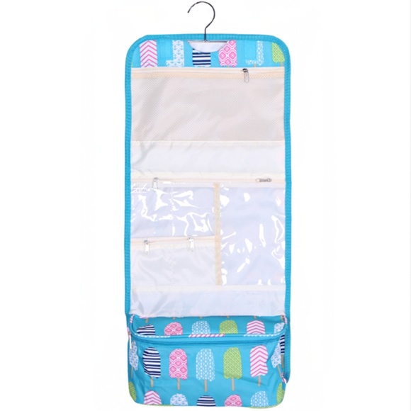 Popcycle Hanging Cosmetic Makeup Bag Toiletry Blue - Picture 1 of 2
